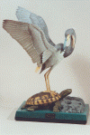 Sanibel Taxi - Great Blue Heron on a Sea Turtle - 2001